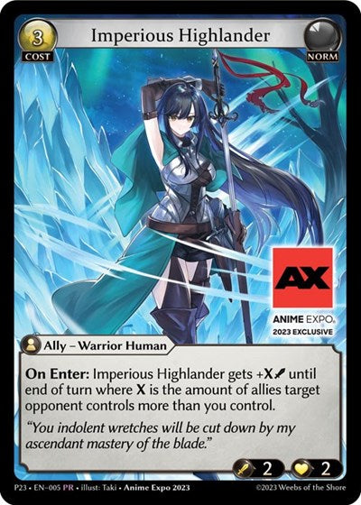 Imperious Highlander - 005 - Promo - Promotional Cards