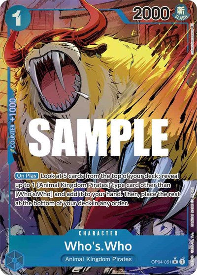 Who's.Who - OP04-051 - Rare (Alternate Art) - Kingdoms of Intrigue