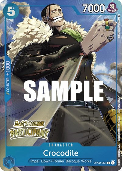 Crocodile (Online Regional 2023) [Participant] - OP02-053 - Promo - One Piece Promotion Cards