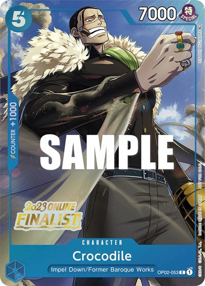 Crocodile (Online Regional 2023) [Finalist] - OP02-053 - Promo - One Piece Promotion Cards