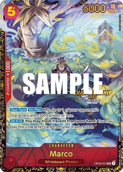 Marco (Championship 2023) - OP03-013 - Promo - One Piece Promotion Cards