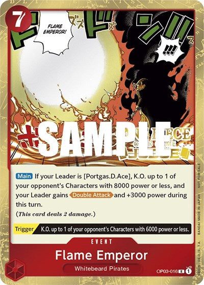 Flame Emperor (Judge Pack Vol. 2) - OP03-016 - Promo - One Piece Promotion Cards