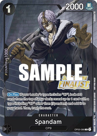 Spandam (Offline Regional 2023) [Finalist] - OP03-086 - Promo - One Piece Promotion Cards