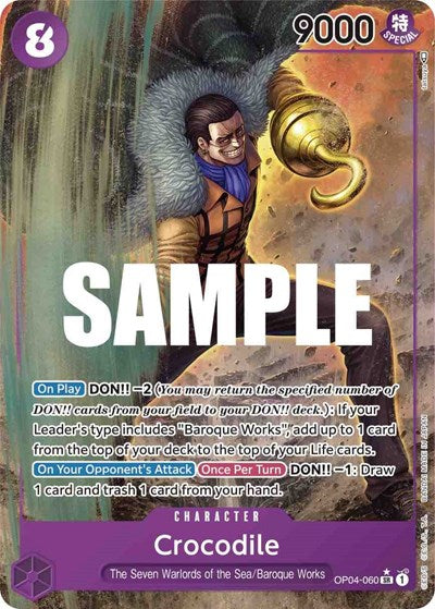 Crocodile - OP04-060 - Super Rare (Alternate Art) - Kingdoms of Intrigue