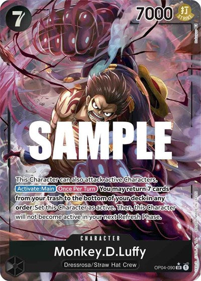 Monkey.D.Luffy - OP04-090 - Super Rare (Alternate Art) - Kingdoms of Intrigue