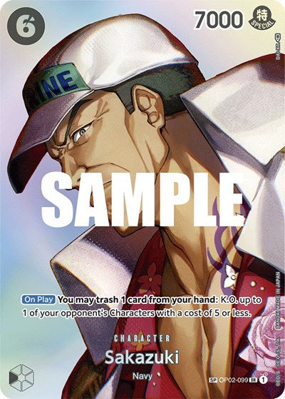 Sakazuki - OP02-099 - Super Rare (Special Alternate Art) - Kingdoms of Intrigue