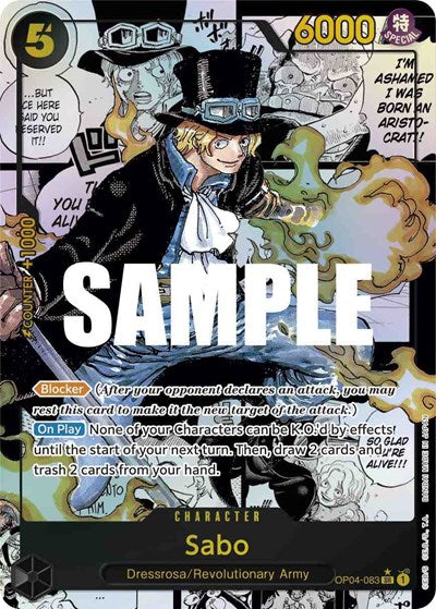 Sabo (Alternate Art) - OP04-083 - Super Rare (Manga Alt Art) - Kingdoms of Intrigue