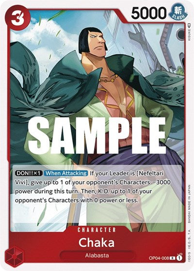 Chaka - OP04-008 - Rare - Kingdoms of Intrigue