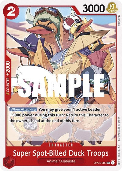 Super Spot-Billed Duck Troops - OP04-009 - Uncommon - Kingdoms of Intrigue