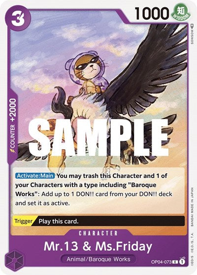 Mr.13 & Ms.Friday - OP04-073 - Common - Kingdoms of Intrigue