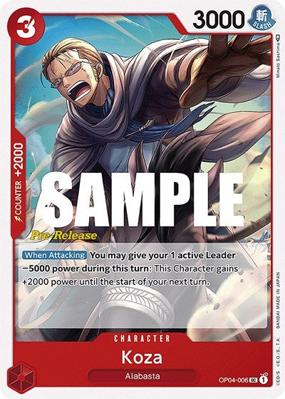 Koza - OP04-006 - Uncommon - Kingdoms of Intrigue Pre-Release Cards