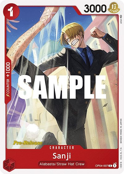 Sanji - OP04-007 - Common - Kingdoms of Intrigue Pre-Release Cards