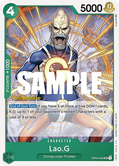 Lao.G - OP04-034 - Uncommon - Kingdoms of Intrigue Pre-Release Cards