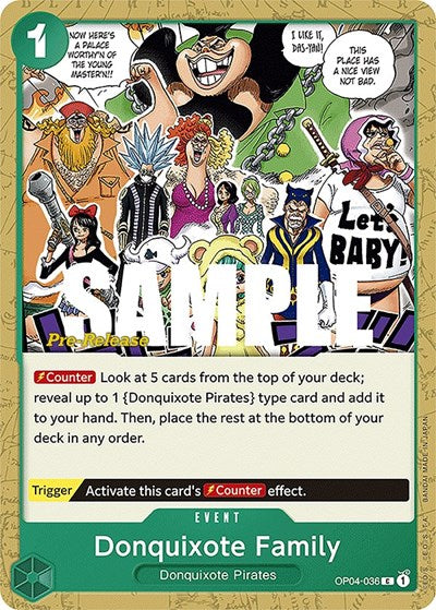 Donquixote Family - OP04-036 - Common - Kingdoms of Intrigue Pre-Release Cards