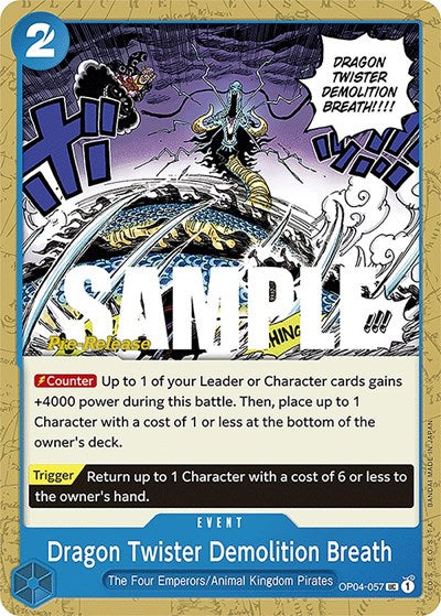 Dragon Twister Demolition Breath - OP04-057 - Uncommon - Kingdoms of Intrigue Pre-Release Cards