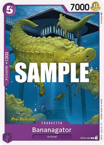 Bananagator - OP04-062 - Common - Kingdoms of Intrigue Pre-Release Cards