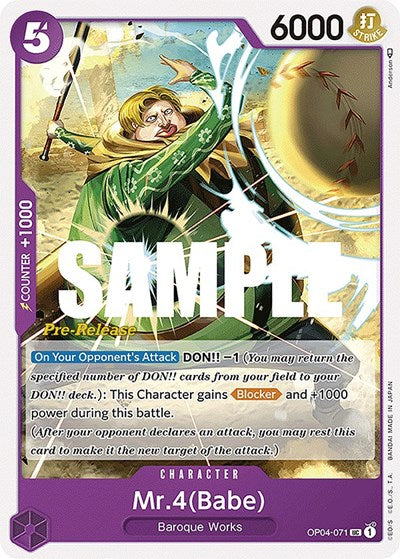 Mr.4 (Babe) - OP04-071 - Uncommon - Kingdoms of Intrigue Pre-Release Cards