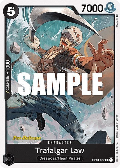 Trafalgar Law - OP04-087 - Common - Kingdoms of Intrigue Pre-Release Cards