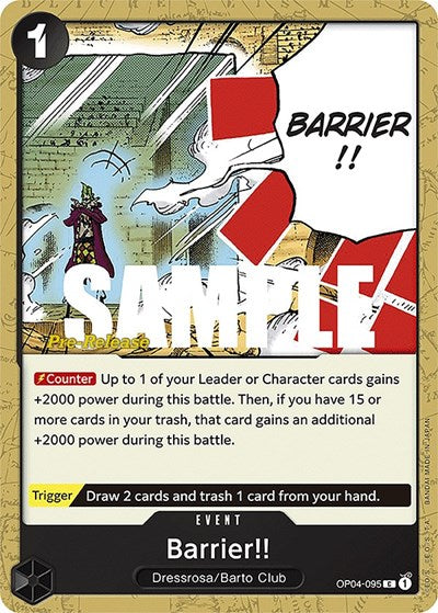 Barrier!! - OP04-095 - Common - Kingdoms of Intrigue Pre-Release Cards