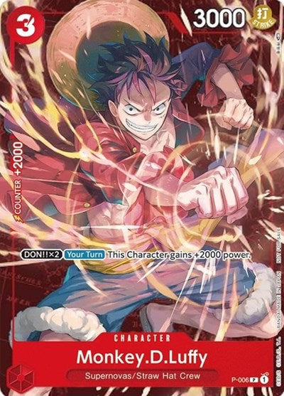 Monkey.D.Luffy - P-006 (Retail Promo) - P-006 - Promo - One Piece Promotion Cards