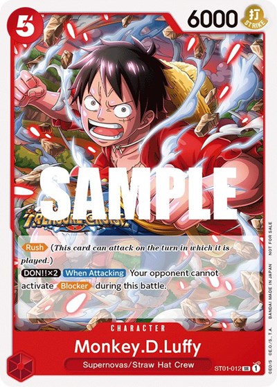 Monkey.D.Luffy (Tournament Pack Vol. 5) - ST01-012 - Super Rare - One Piece Promotion Cards