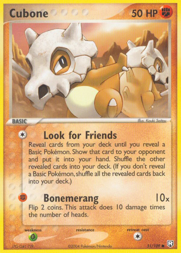 Cubone - 051/109 - Team Rocket Returns