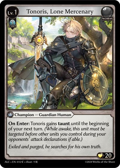 Tonoris, Lone Mercenary - 012 - Common - Alchemical Revolution