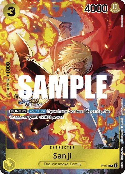 Sanji (CS 2023 Event Pack) - P-034 - Promo - One Piece Promotion Cards