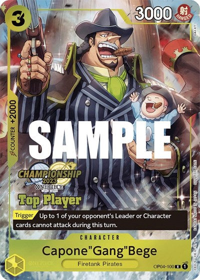 Capone"Gang"Bege (CS 2023 Top Players Pack) - OP04-100 - Rare - One Piece Promotion Cards