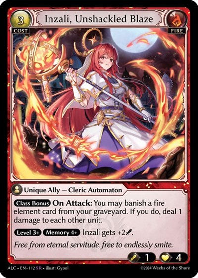 Inzali, Unshackled Blaze - 112 - Super Rare - Alchemical Revolution
