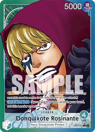 Donquixote Rosinante - OP05-022 - Leader (Alternate Art) - Awakening of the New Era