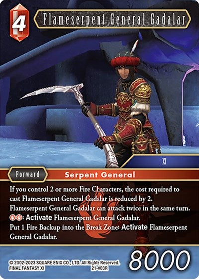 Flameserpent General Gadalar - 21-003R - Rare - Beyond Destiny