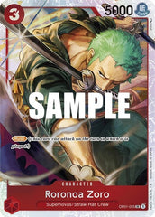 Roronoa Zoro - OP01-025 - Super Rare (Ultra Deck: The Three Captains) - One Piece Promotion Cards