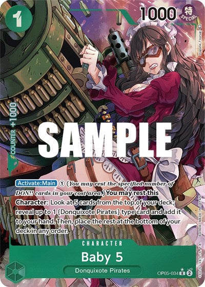 Baby 5 - OP05-034 - Rare (Alternate Art) - Awakening of the New Era