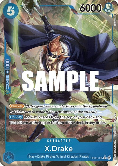 X.Drake - OP05-055 - Rare (Alternate Art) - Awakening of the New Era