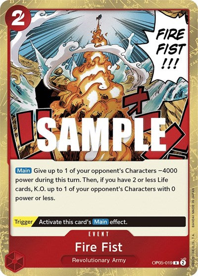Fire Fist - OP05-019 - Rare - Awakening of the New Era