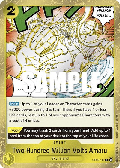 Two-Hundred Million Volts Amaru - OP05-115 - Rare - Awakening of the New Era