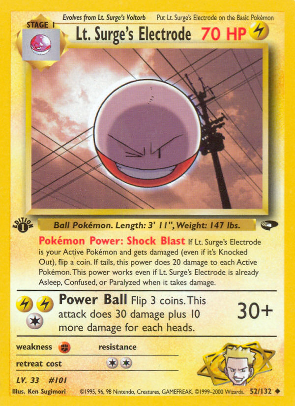 Lt. Surge's Electrode - 052/132 - Gym Challenge