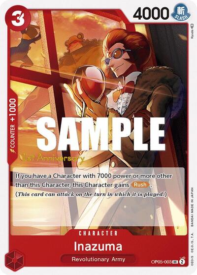Inazuma - OP05-003 - Uncommon - Awakening of the New Era: 1st Anniversary Tournament Cards