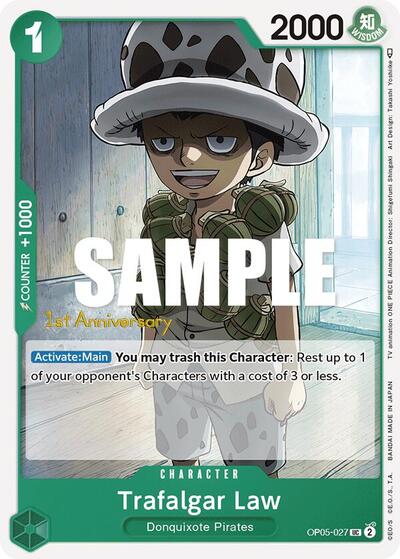 Trafalgar Law - OP05-027 - Uncommon - Awakening of the New Era: 1st Anniversary Tournament Cards