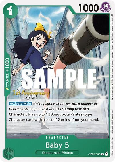 Baby 5 - OP05-033 - Common - Awakening of the New Era: 1st Anniversary Tournament Cards