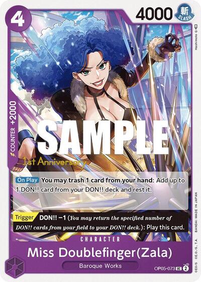 Miss Doublefinger(Zala) - OP05-073 - Uncommon - Awakening of the New Era: 1st Anniversary Tournament Cards