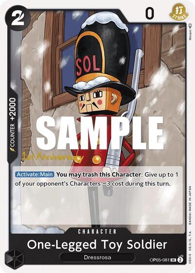 One-Legged Toy Soldier - OP05-081 - Uncommon - Awakening of the New Era: 1st Anniversary Tournament Cards