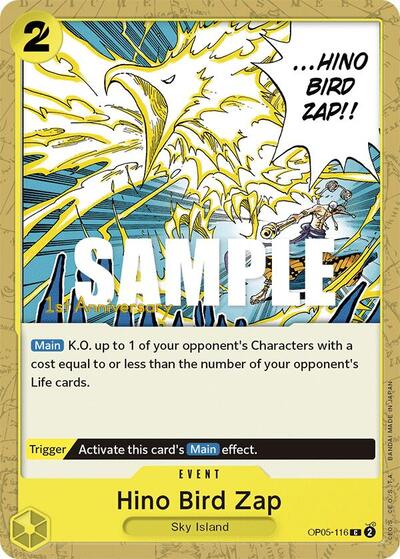 Hino Bird Zap - OP05-116 - Common - Awakening of the New Era: 1st Anniversary Tournament Cards