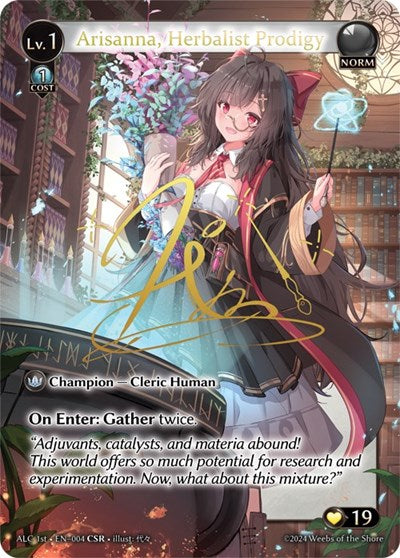 Arisanna, Herbalist Prodigy (CSR) (ALC1E) - 004 - Collector Super Rare - Alchemical Revolution