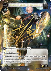 Tonoris, Might of Humanity (CSR) (013A) (ALC1E) - 013A - Collector Super Rare - Alchemical Revolution