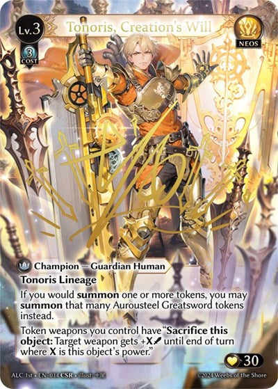 Tonoris, Creation's Will (CSR) (ALC1E) - 014 - Collector Super Rare - Alchemical Revolution