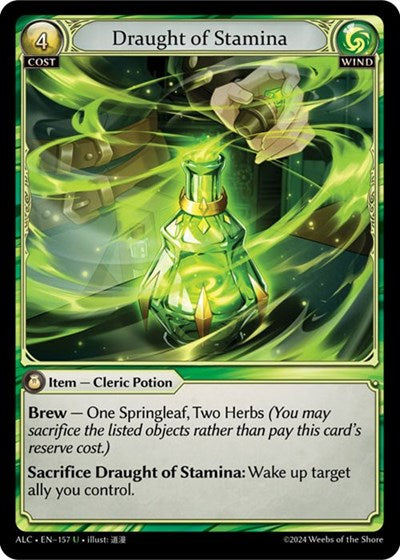 Draught of Stamina - 157 - Uncommon - Alchemical Revolution