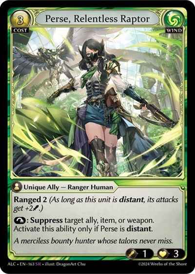 Perse, Relentless Raptor - 163 - Super Rare - Alchemical Revolution