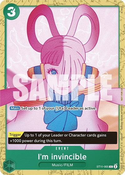 I'm invincible - ST11-005 - Common (Starter Deck 11: Uta Deck Battle) - One Piece Promotion Cards